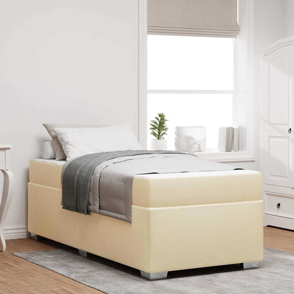 Cadre de lit Crème 80 x 200 cm tissu