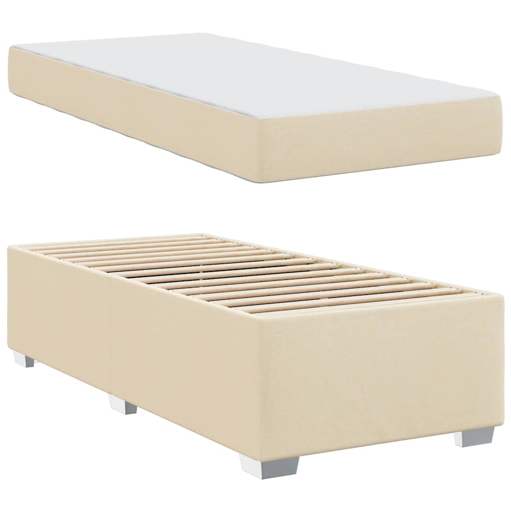 Cadre de lit Crème 80 x 200 cm tissu