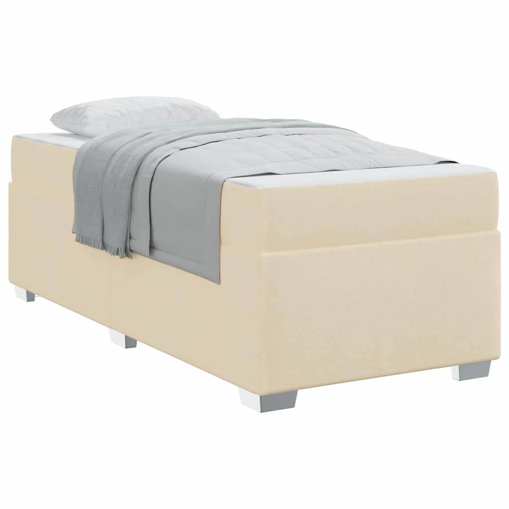 Cadre de lit Crème 80 x 200 cm tissu