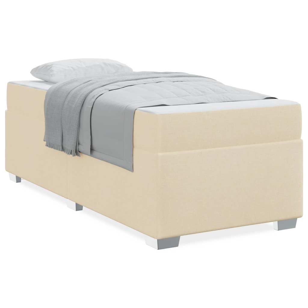 Cadre de lit Crème 80 x 200 cm tissu