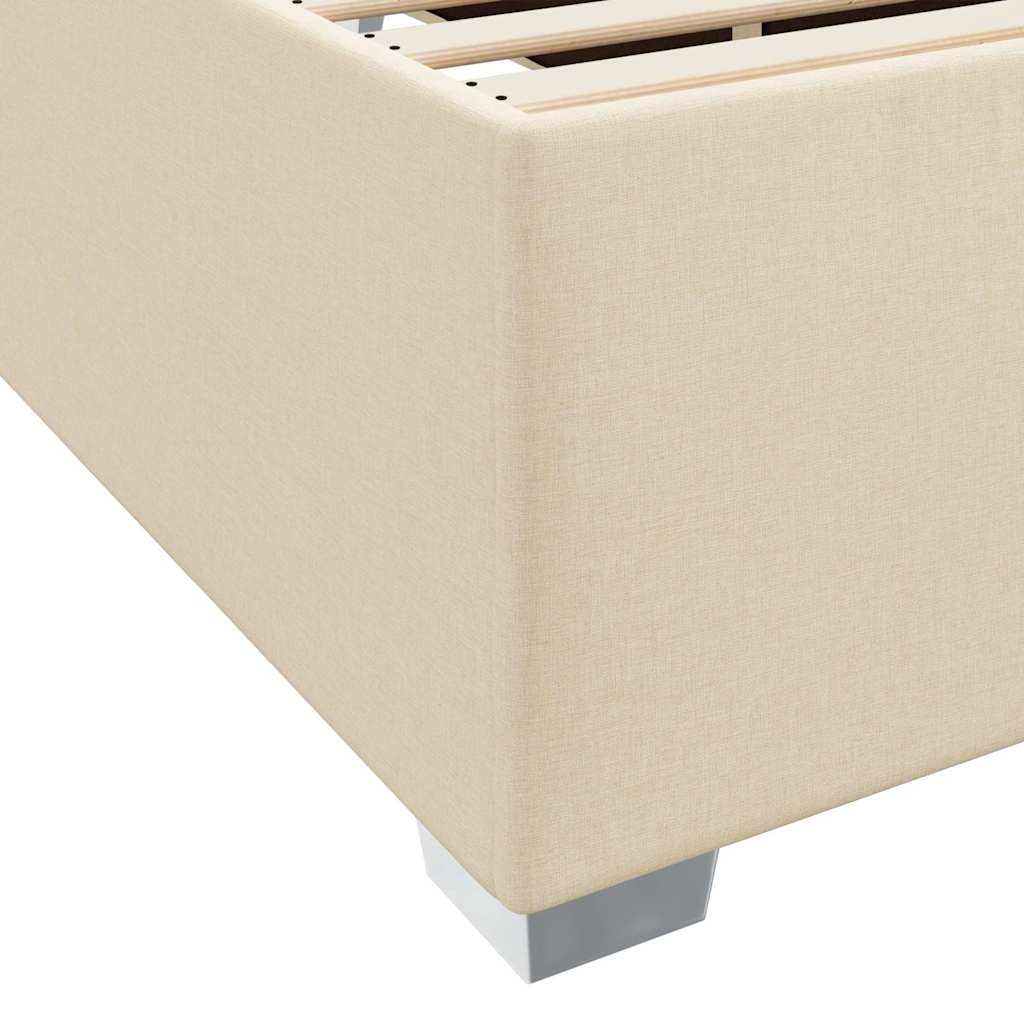 Cadre de lit Crème 200 x 200 cm tissu