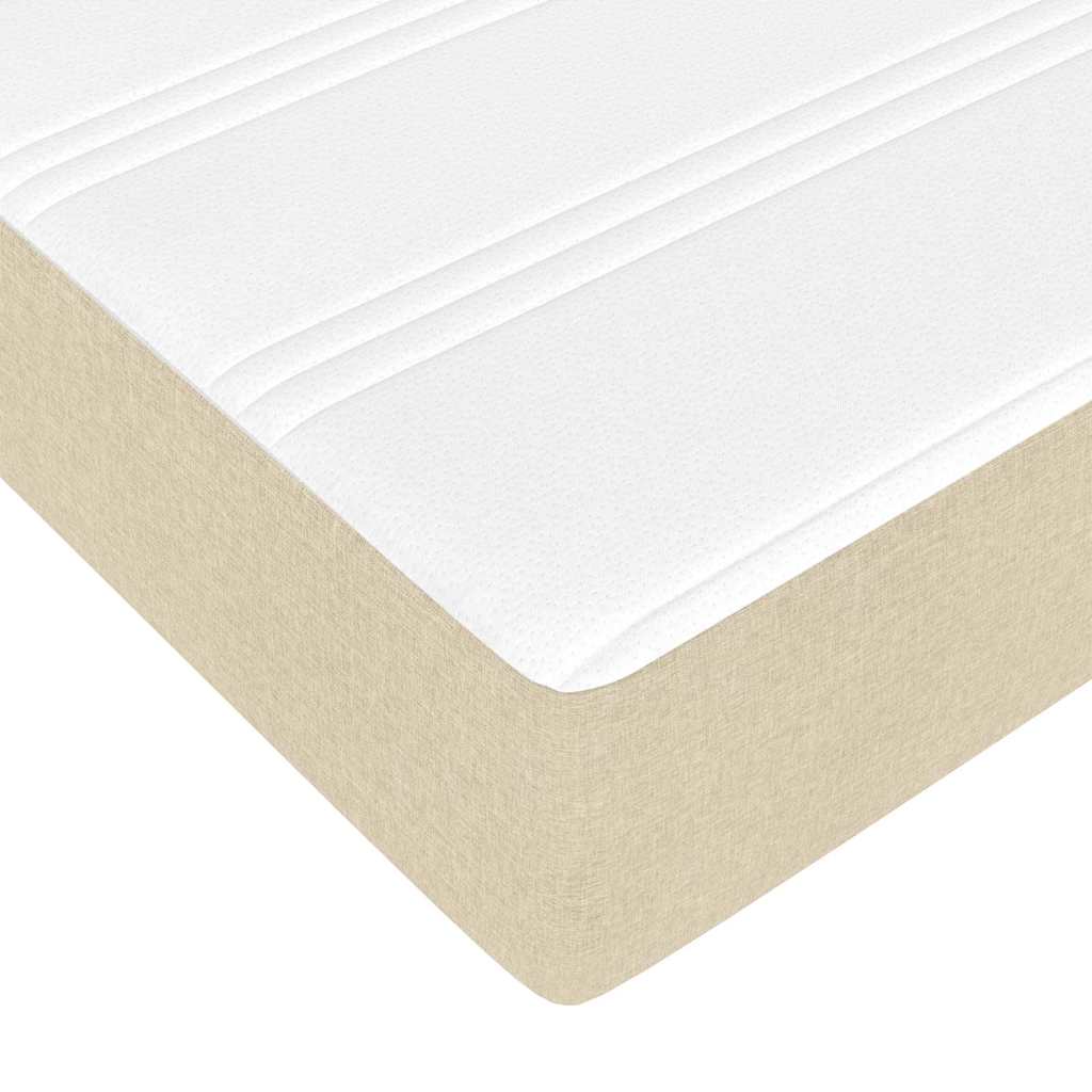 Cadre de lit Crème 200 x 200 cm tissu