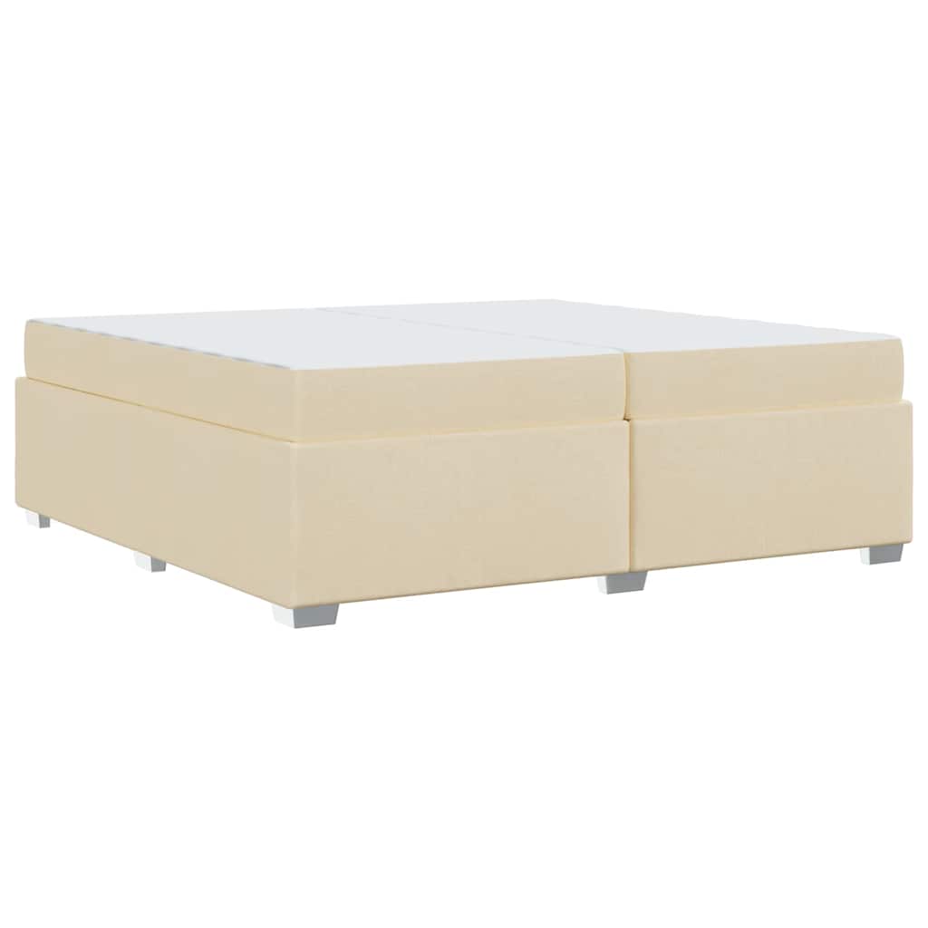 Cadre de lit Crème 200 x 200 cm tissu