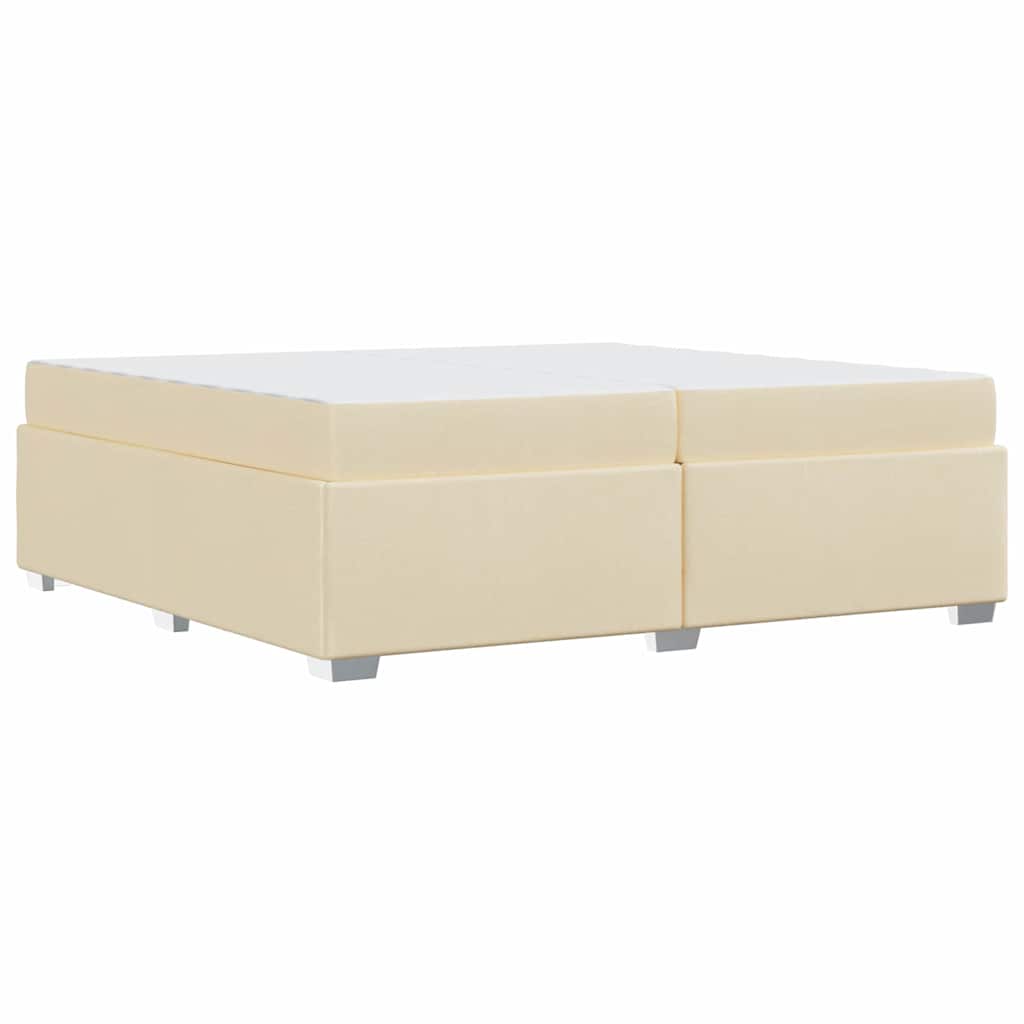 Cadre de lit Crème 200 x 200 cm tissu