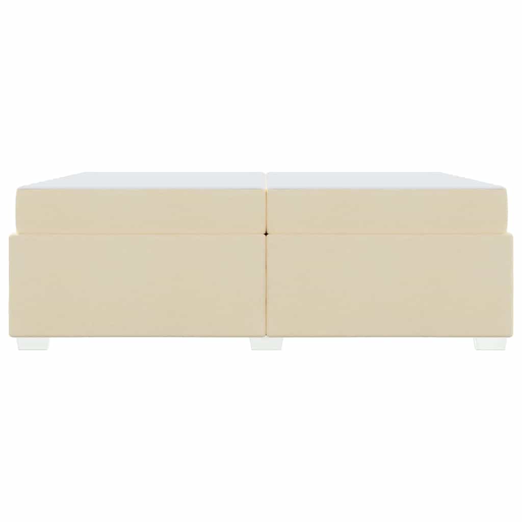 Cadre de lit Crème 200 x 200 cm tissu