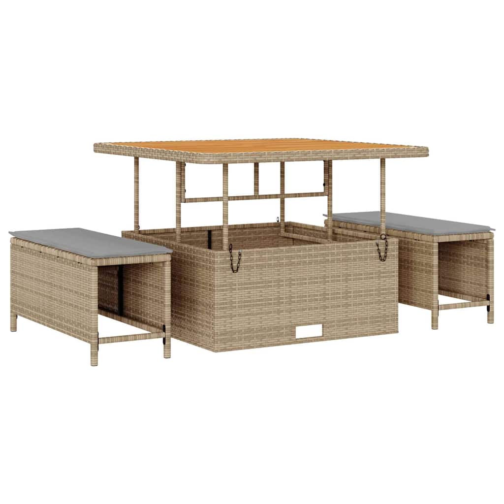 Ensemble de canapé de jardin 12 pcs Beige, Gris clair