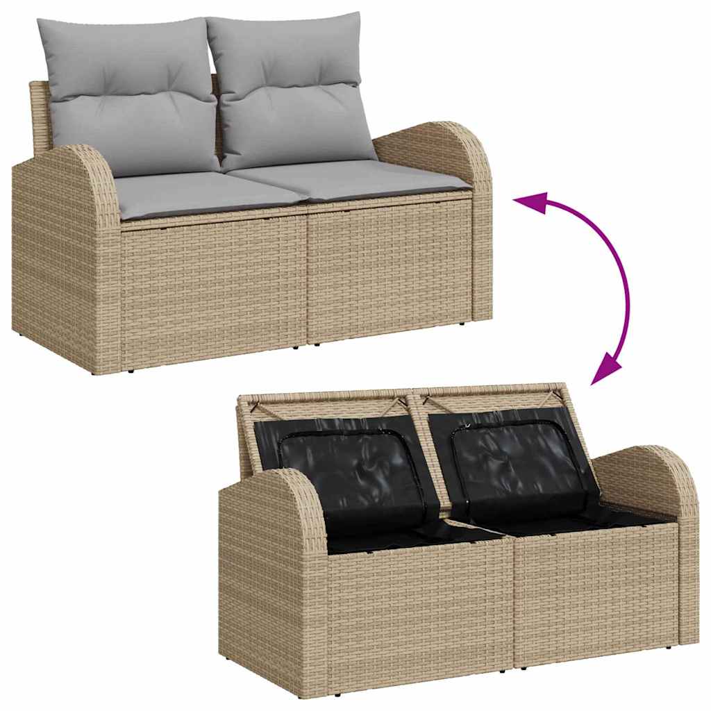 Ensemble de canapé de jardin 12 pcs Beige, Gris clair