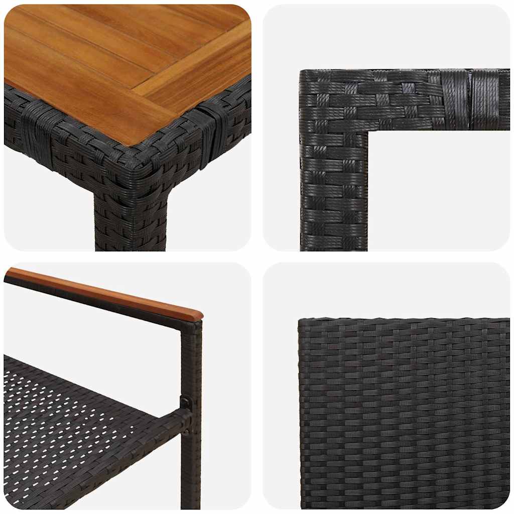 9 pcs Noir, Marron 190 x 90 x 75 cm