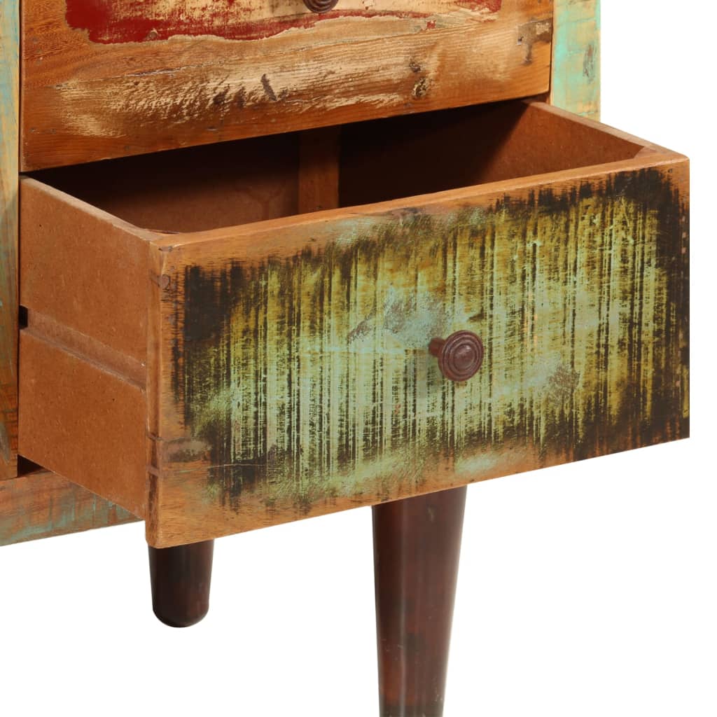 Armoire avec 1 porte 4 étagères 3 tiroirs Bois massif récupéré - Buffets & bahuts
