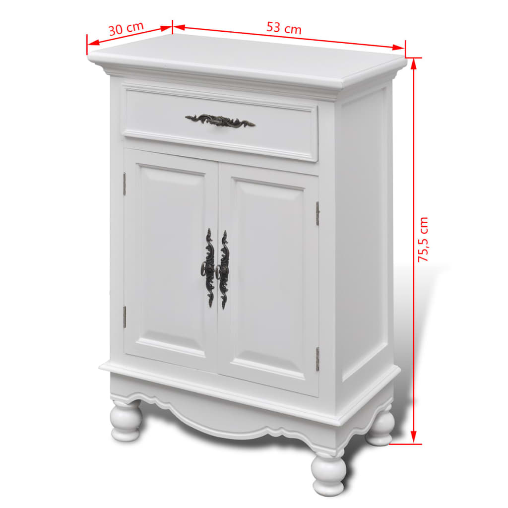 Armoire avec 2 portes et 1 tiroir Bois Blanc - Buffets & bahuts