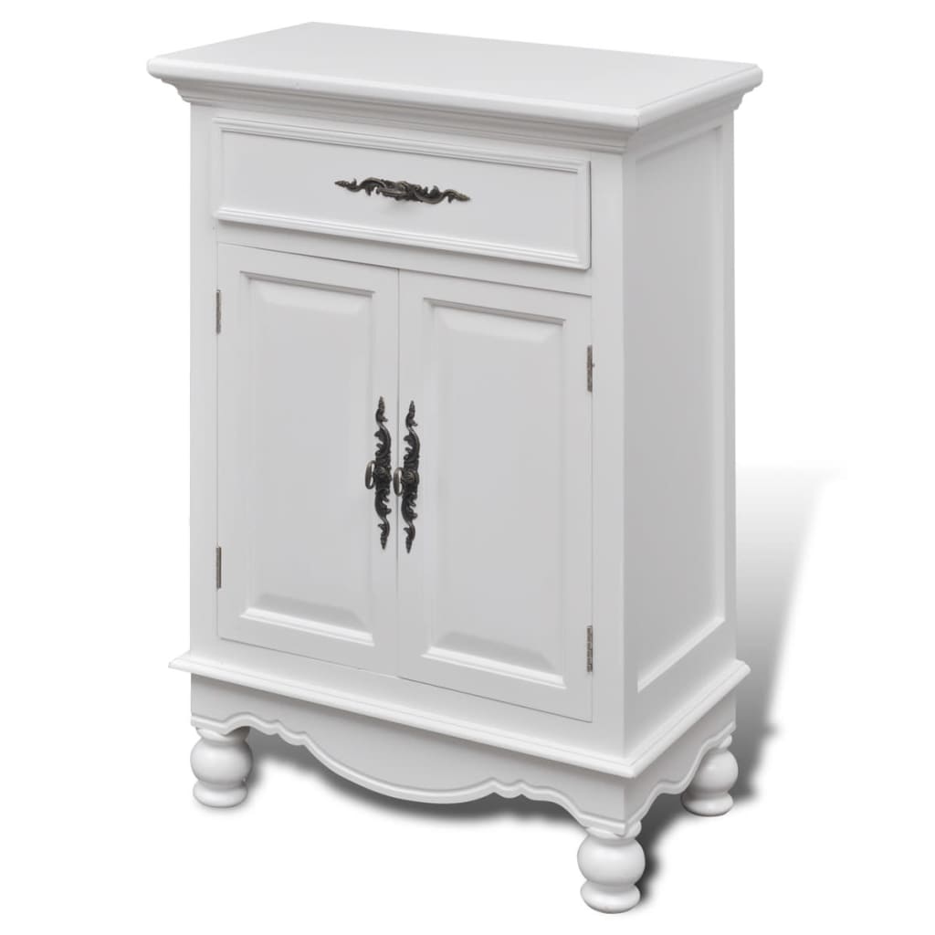 Armoire avec 2 portes et 1 tiroir Bois Blanc - Buffets & bahuts