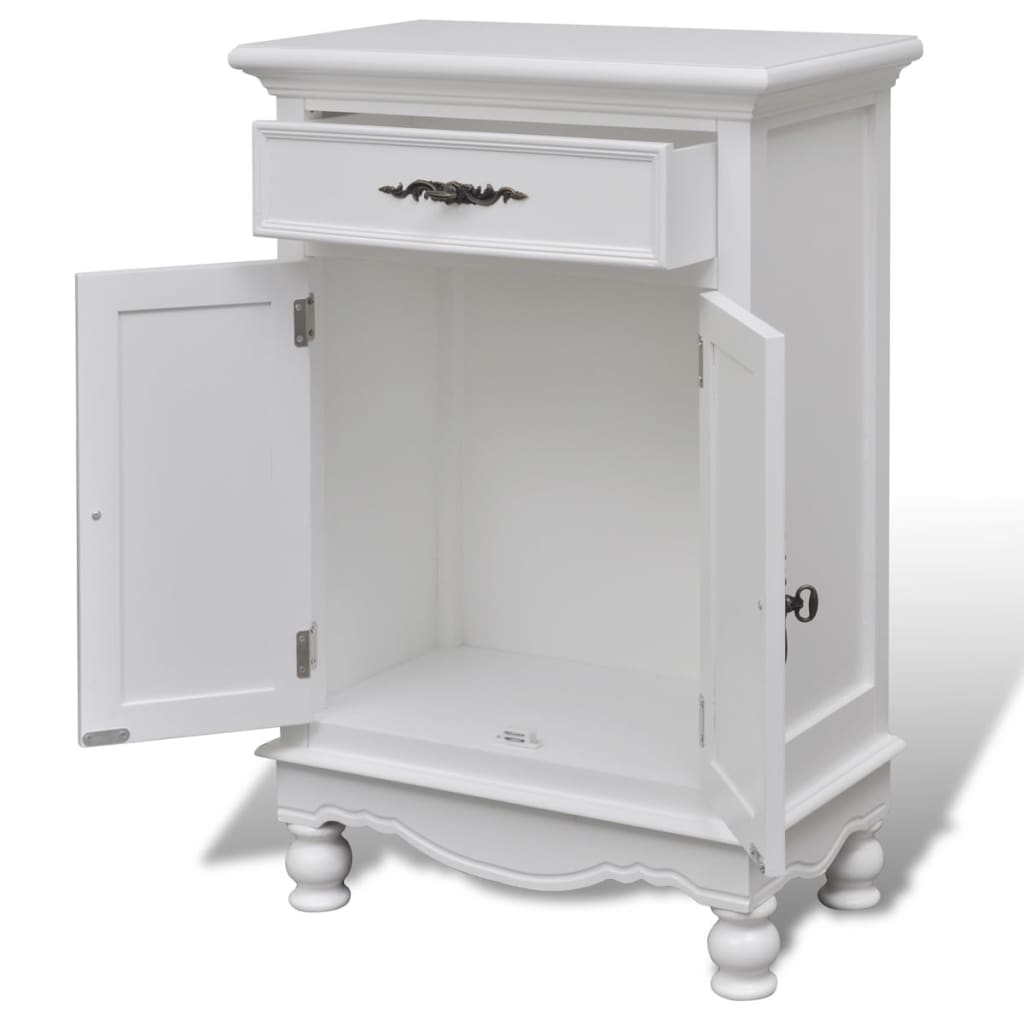 Armoire avec 2 portes et 1 tiroir Bois Blanc - Buffets & bahuts