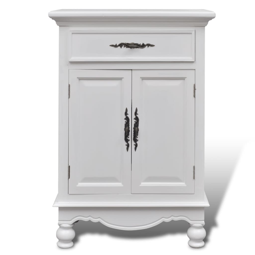 Armoire avec 2 portes et 1 tiroir Bois Blanc - Buffets & bahuts