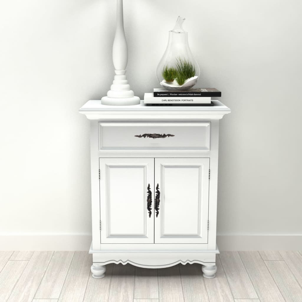 Armoire avec 2 portes et 1 tiroir Bois Blanc - Buffets & bahuts