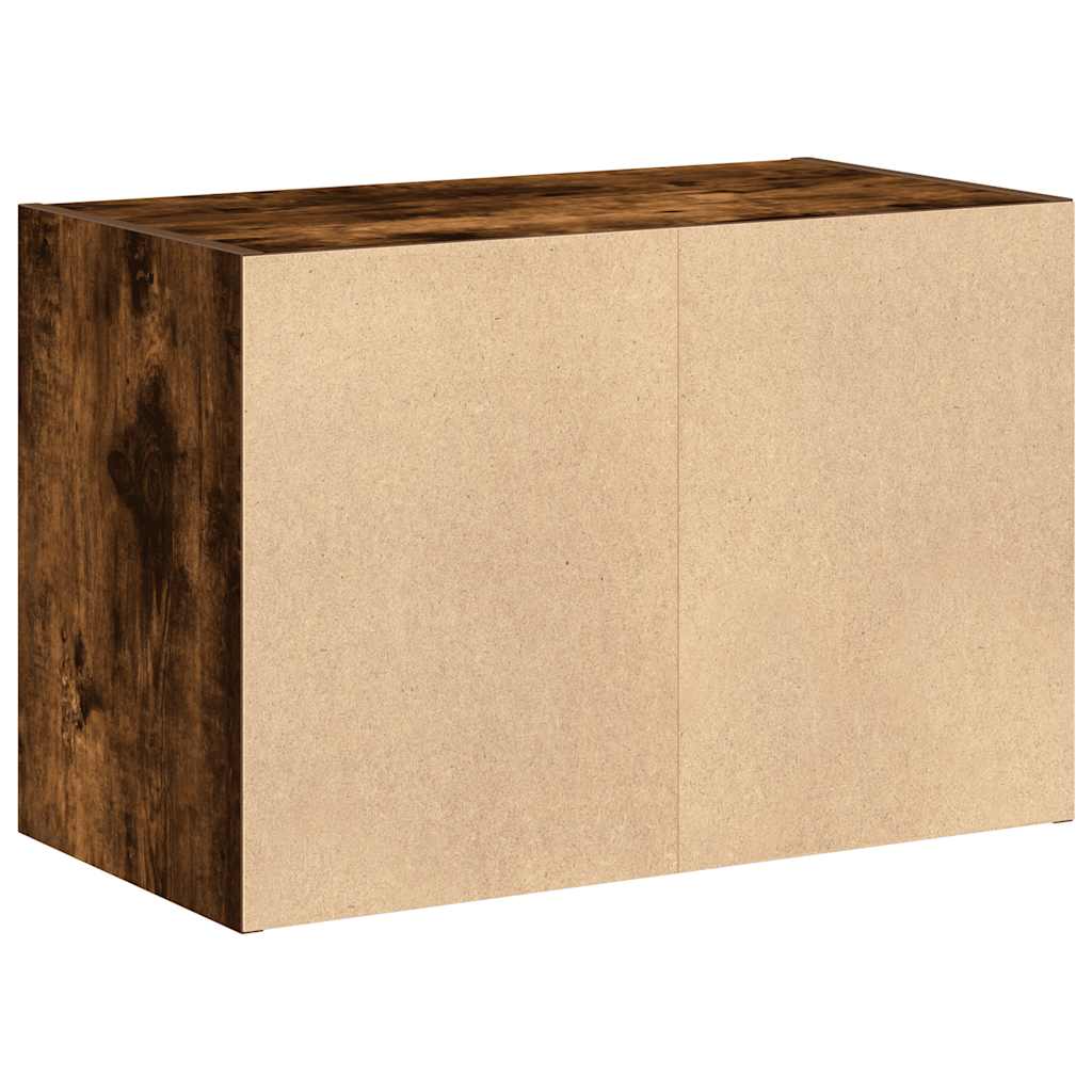 Armoire avec 2 tiroirs chêne fumé 60x31x40 cm bois d’ingénierie - Commodes