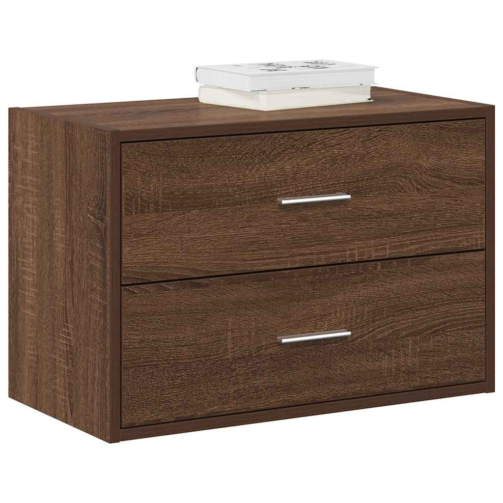 Armoire avec 2 tiroirs chêne marron 60x31x40 cm bois ingénierie - Commodes