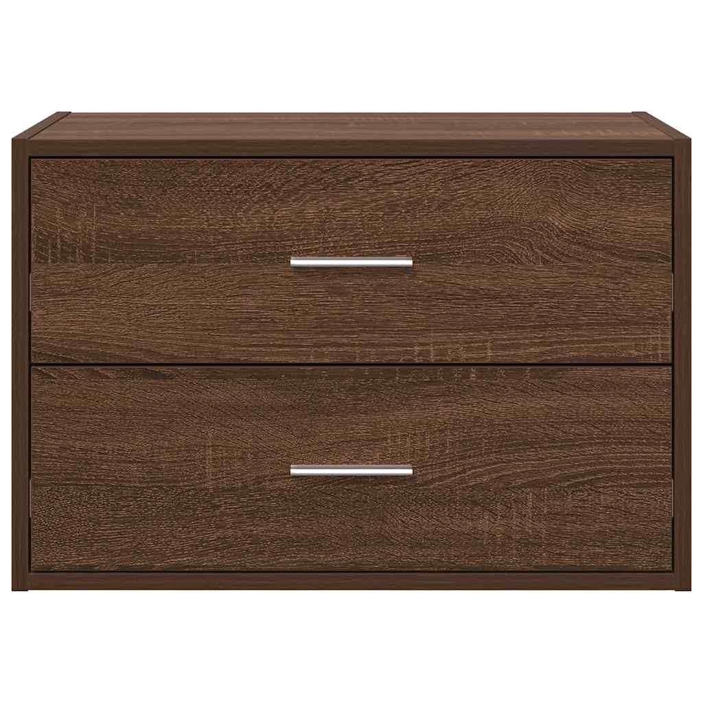 Armoire avec 2 tiroirs chêne marron 60x31x40 cm bois ingénierie - Commodes