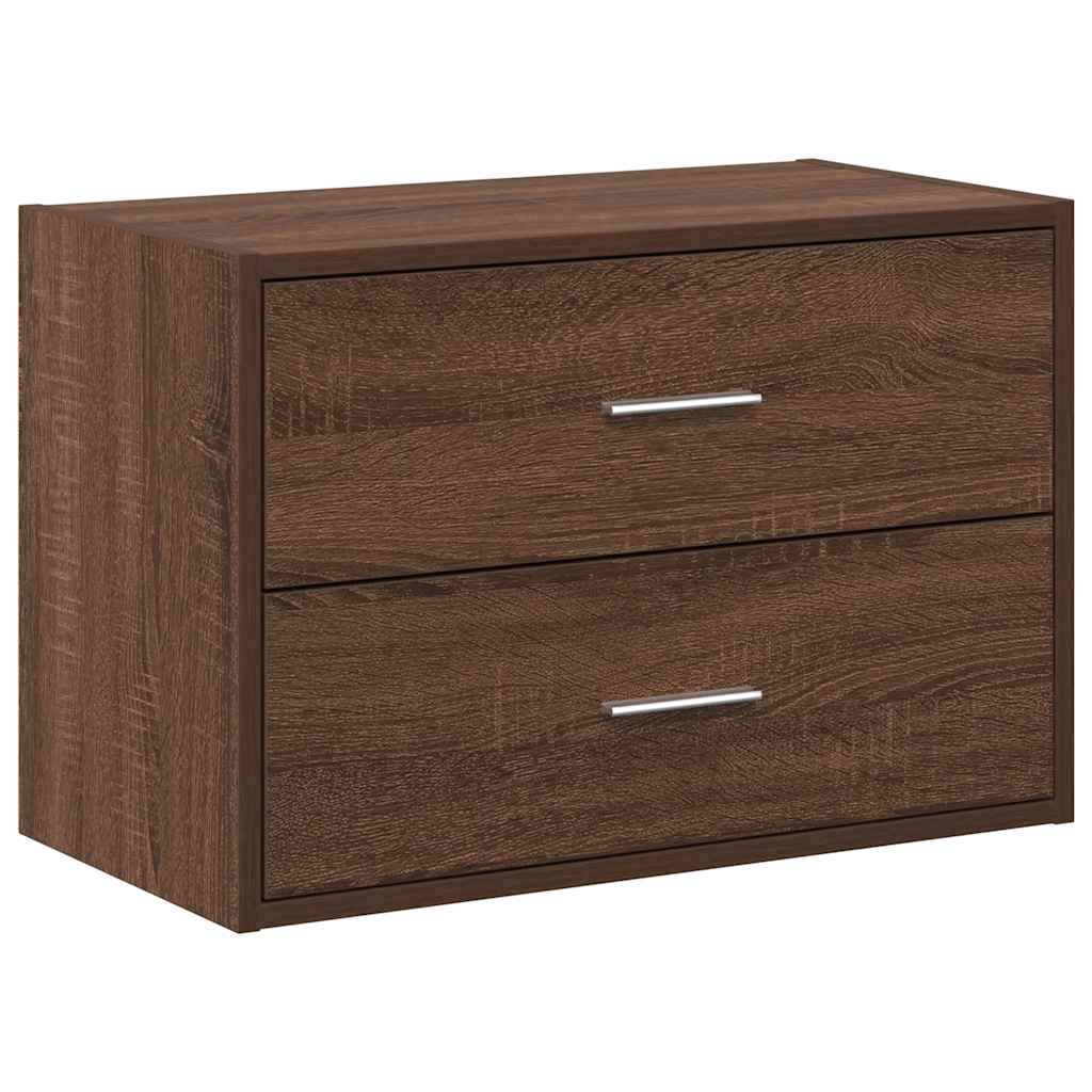 Armoire avec 2 tiroirs chêne marron 60x31x40 cm bois ingénierie - Commodes