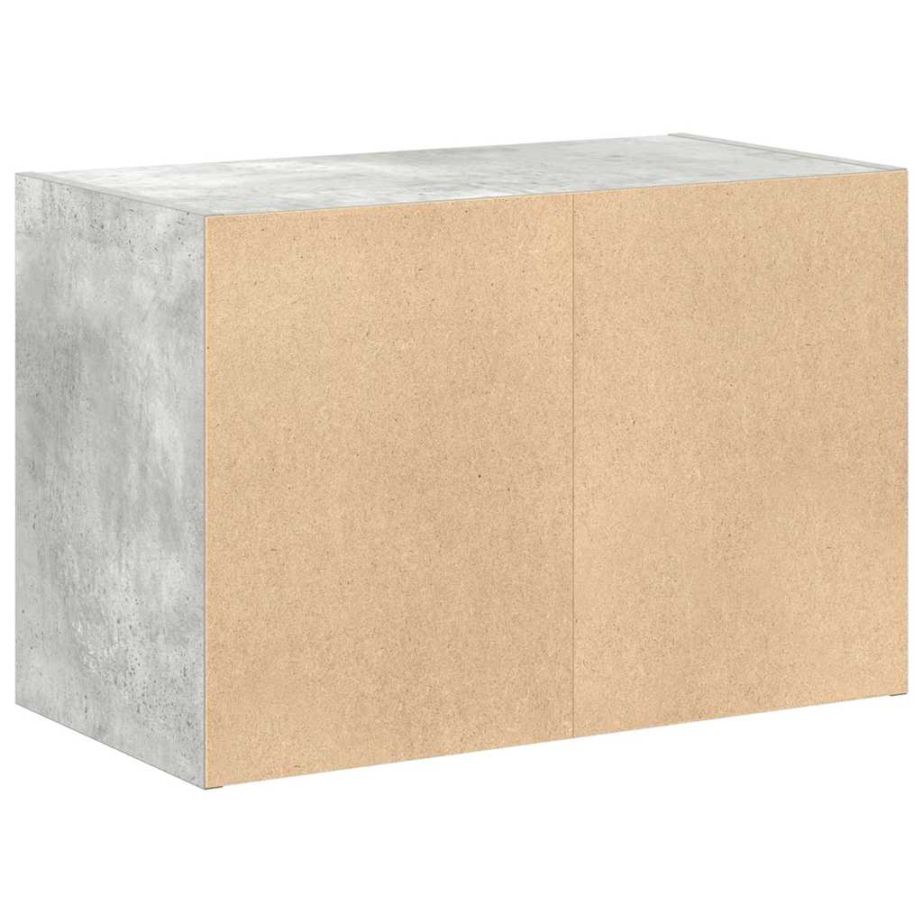 Armoire avec 2 tiroirs gris béton 60x31x40 cm bois d’ingénierie - Commodes