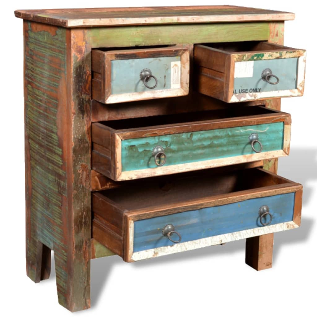 Armoire avec 4 tiroirs Bois massif de récupération - Commodes