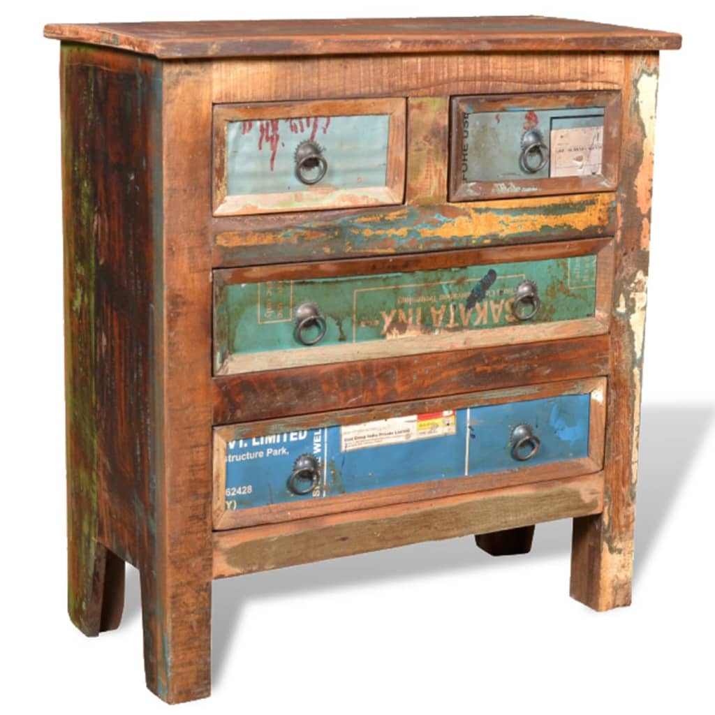 Armoire avec 4 tiroirs Bois massif de récupération - Commodes