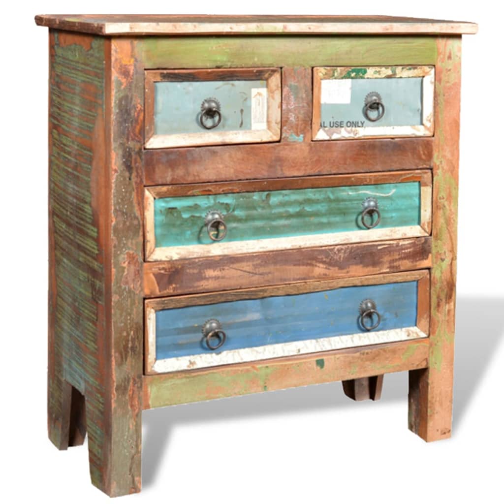 Armoire avec 4 tiroirs Bois massif de récupération - Commodes