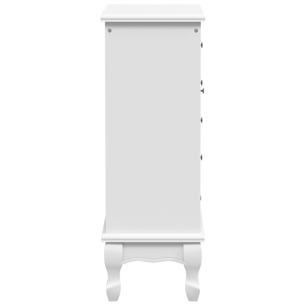Armoire avec 5 tiroirs et 2 étagères Blanc - Commodes