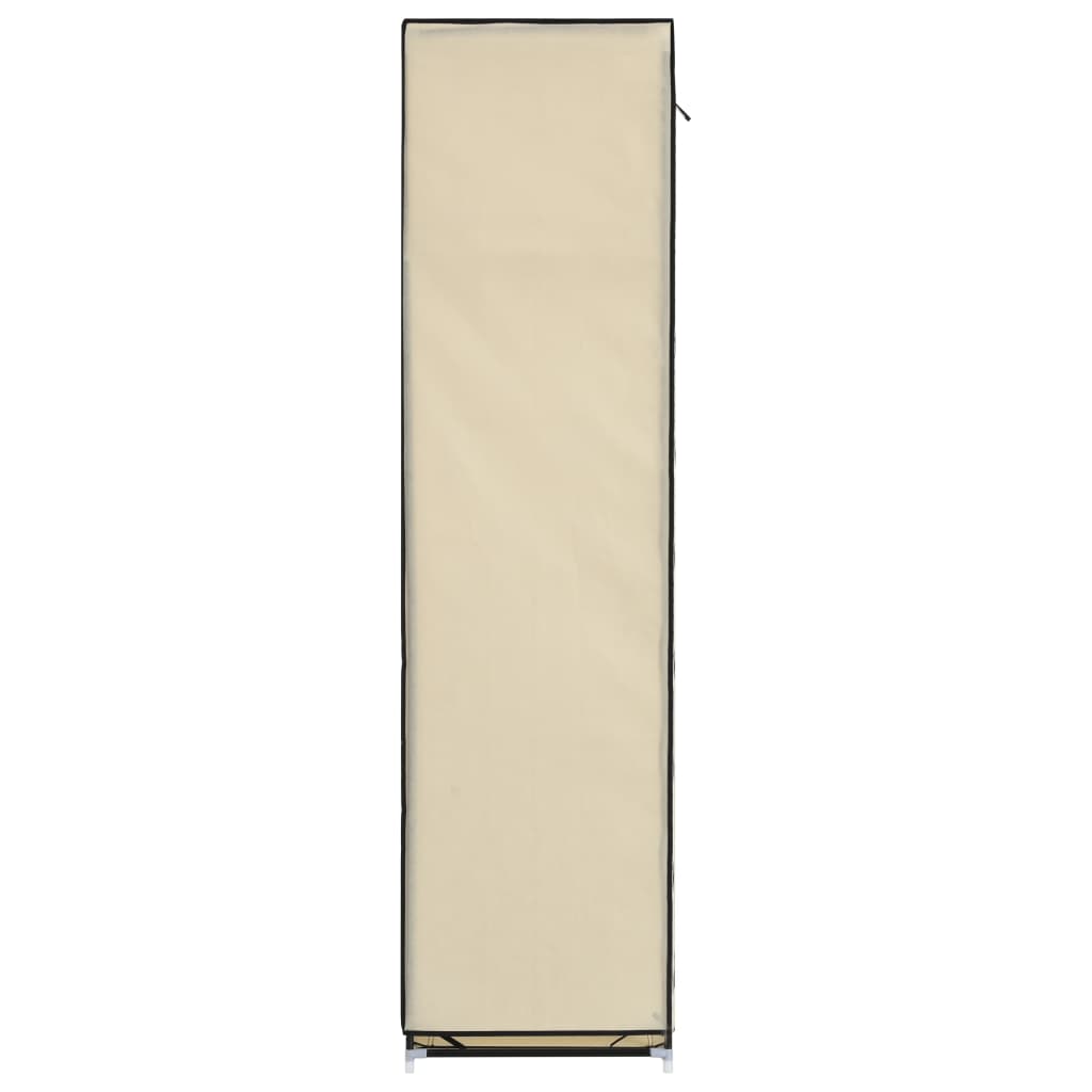 Armoire avec compartiments et barres Crème 150x45x175 cm Tissu - Armoires