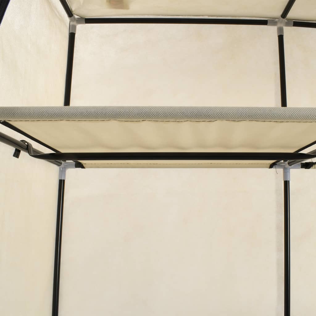 Armoire avec compartiments et barres Crème 150x45x175 cm Tissu - Armoires