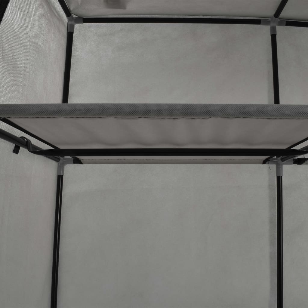 Armoire avec compartiments et barres Gris 150x45x175 cm Tissu - Armoires