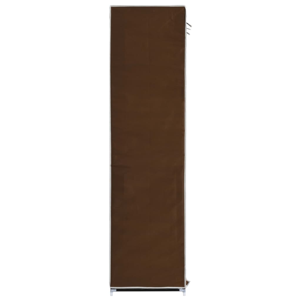 Armoire avec compartiments et barres Marron 150x45x175 cm Tissu - Armoires