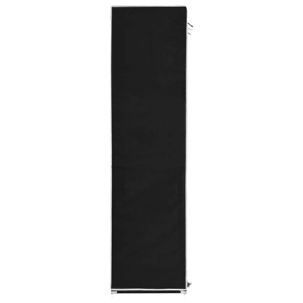 Armoire avec compartiments et barres Noir 150x45x175 cm Tissu - Armoires
