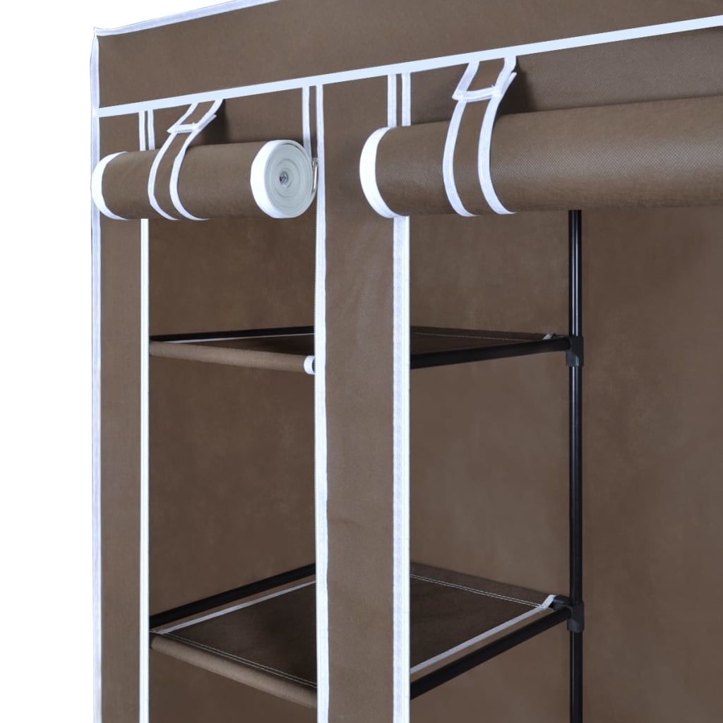 Armoire avec compartiments et tiges 45 x 150 x 176 cm Marron - Armoires