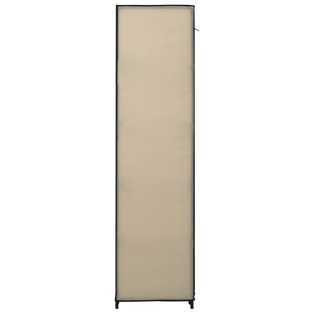 Armoire avec compartiments et tiges Crème 150x45x176 cm Tissu - Armoires
