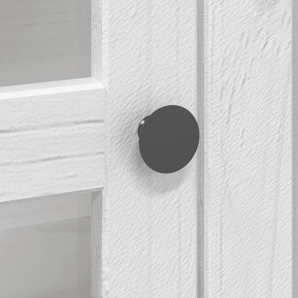 Armoire avec portes vitrées BODO blanc bois de pin massif - Buffets & bahuts
