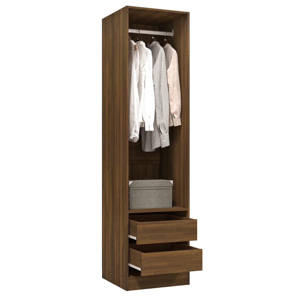 Armoire avec tiroirs Chêne marron 50x50x200cm Bois d’ingénierie - Armoires