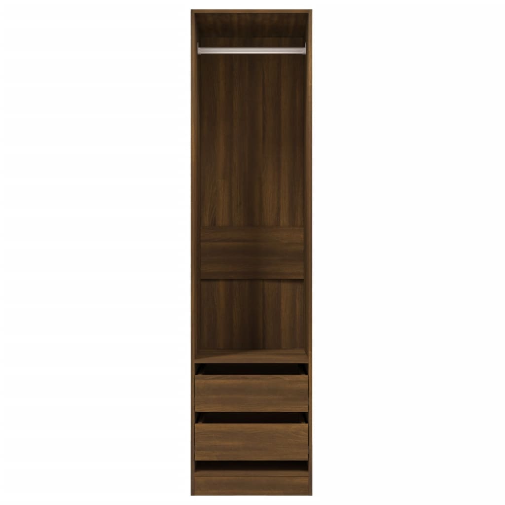 Armoire avec tiroirs Chêne marron 50x50x200cm Bois d’ingénierie - Armoires