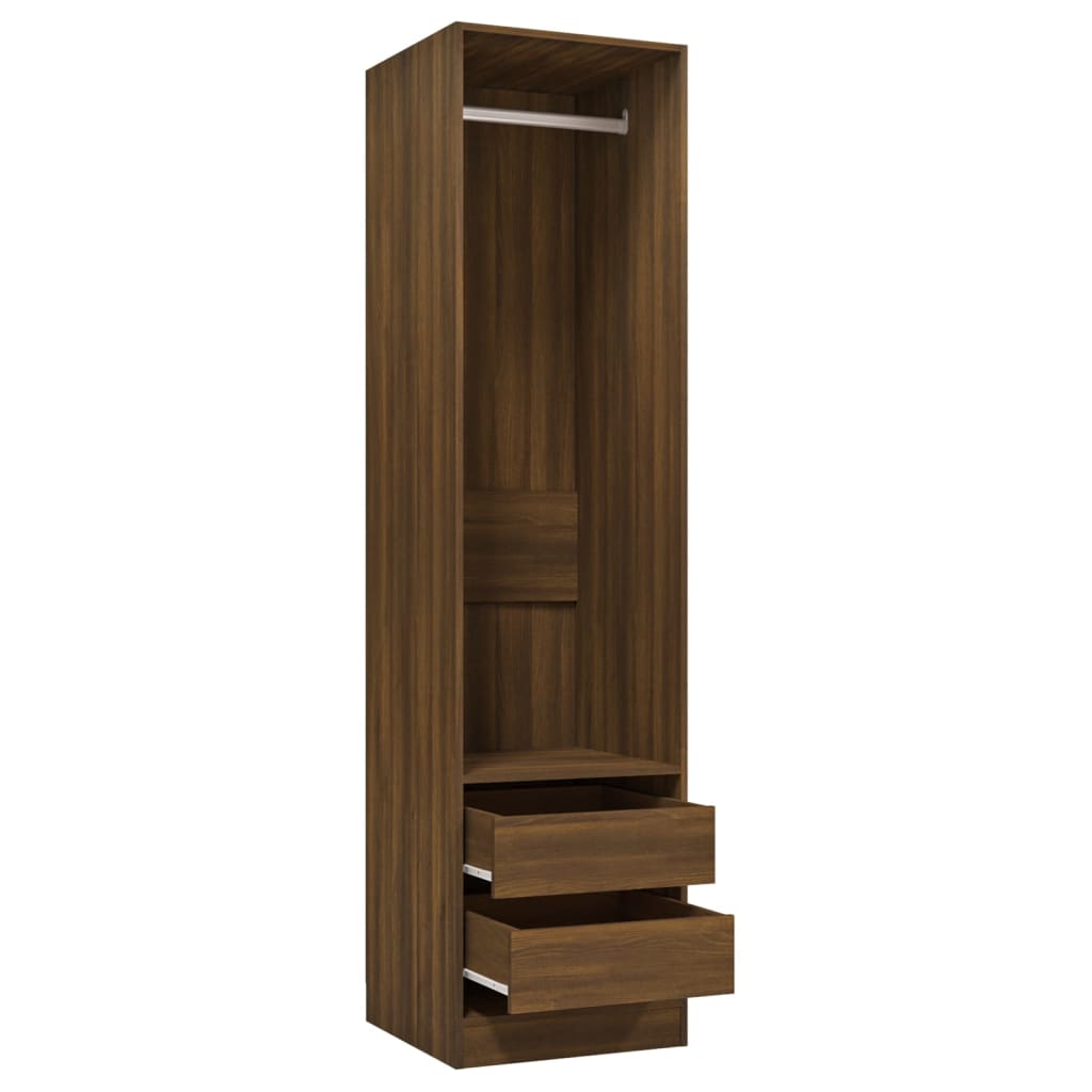 Armoire avec tiroirs Chêne marron 50x50x200cm Bois d’ingénierie - Armoires