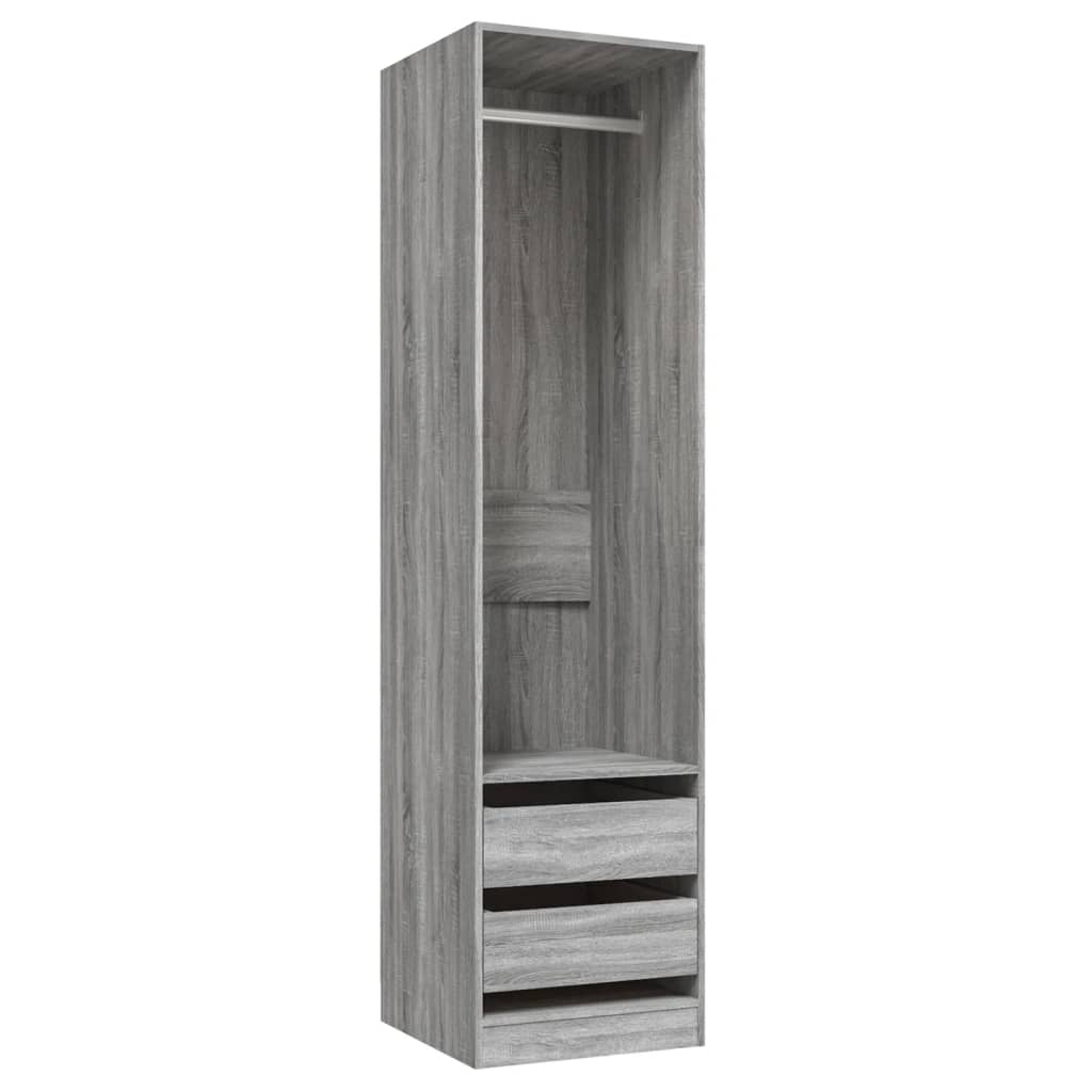 Armoire avec tiroirs Sonoma gris 50x50x200 cm Bois d’ingénierie - Armoires