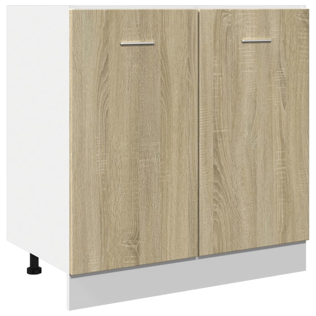 Armoire basse chêne sonoma 80x46x81,5 cm bois d’ingénierie - Meubles de cuisine