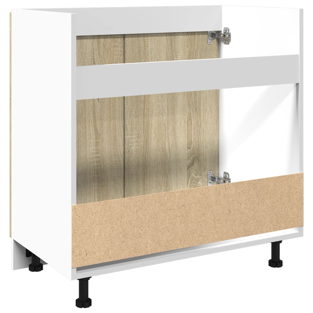Armoire basse chêne sonoma 80x46x81,5 cm bois d’ingénierie - Meubles de cuisine