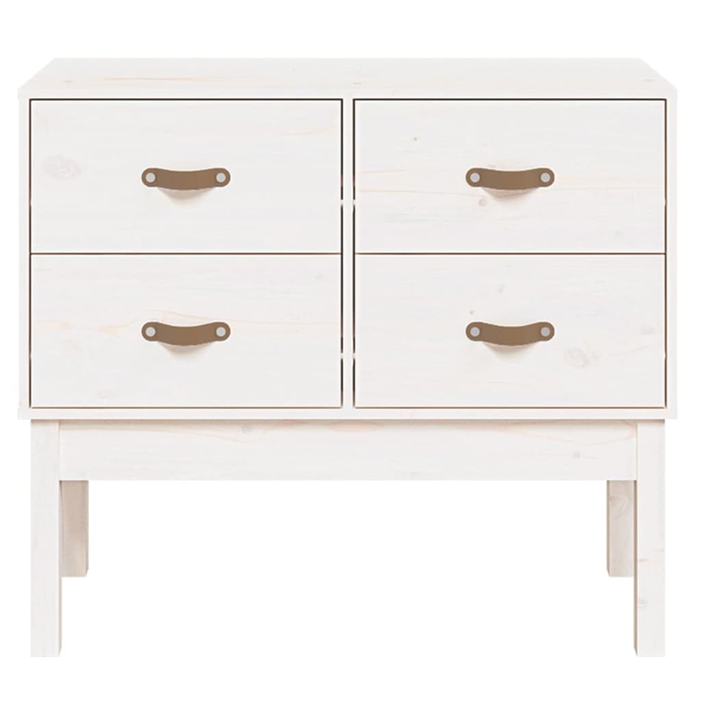 Armoire console Blanc 90x40x78 cm Bois de pin solide - Buffets & bahuts