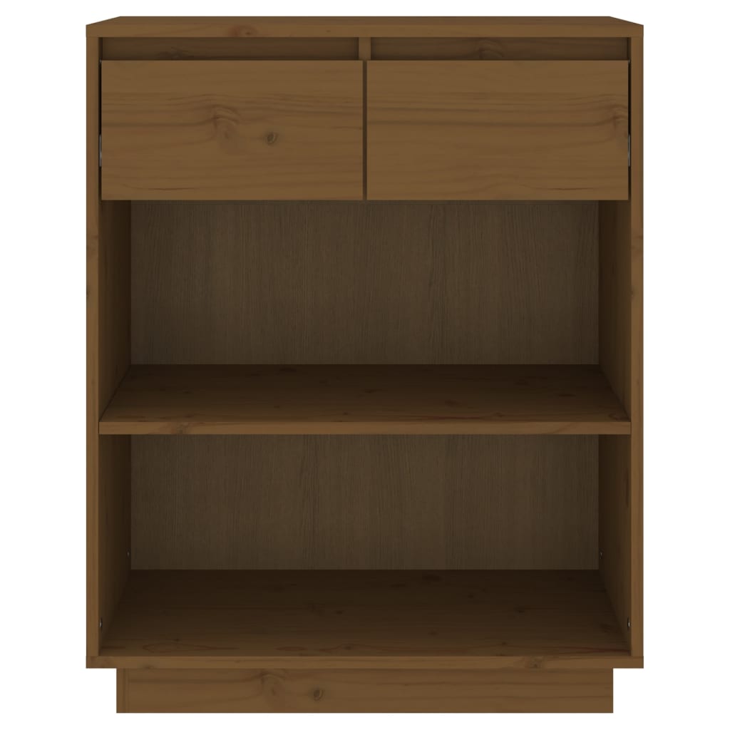 Armoire console Marron miel 60x34x75 cm Bois de pin solide - Buffets & bahuts
