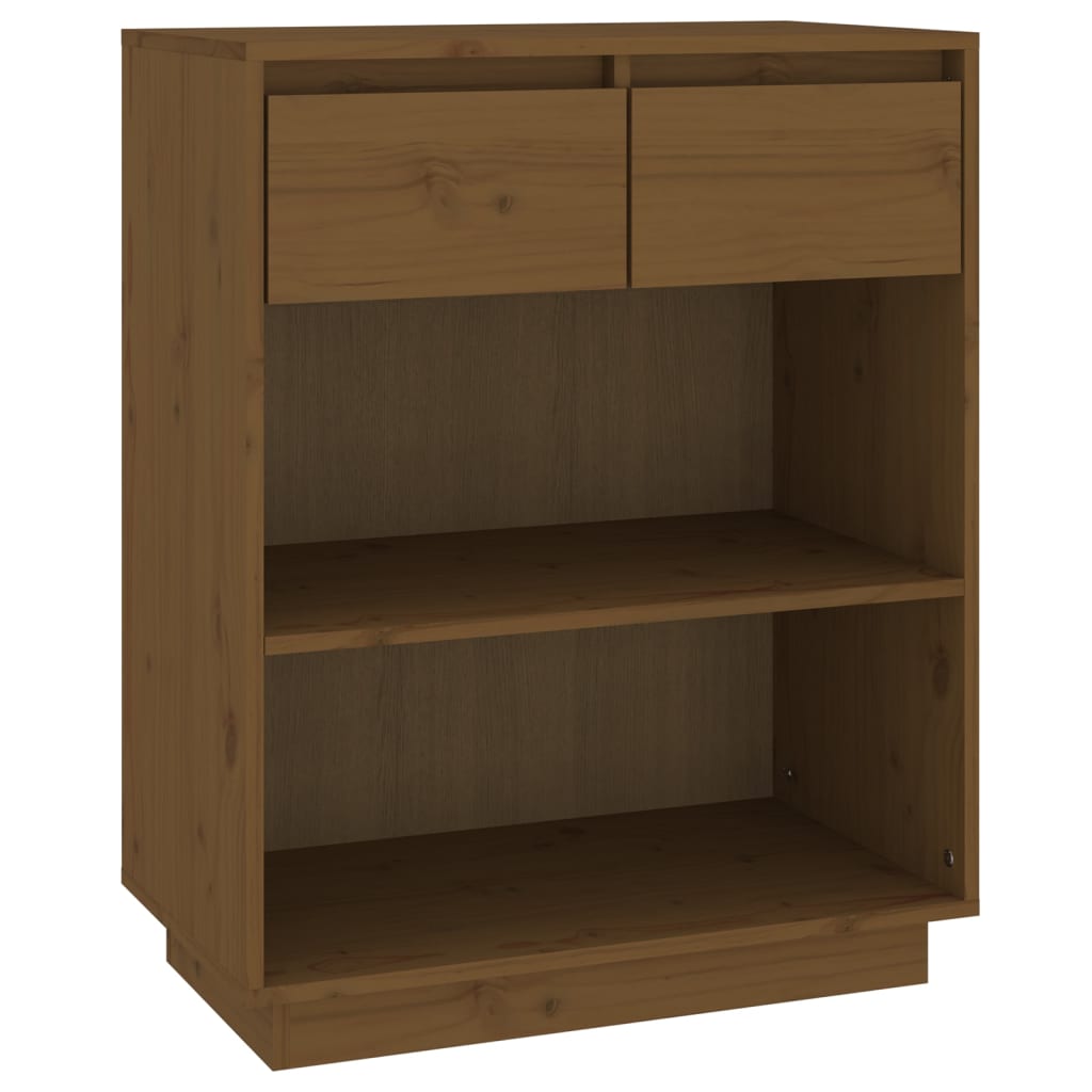 Armoire console Marron miel 60x34x75 cm Bois de pin solide - Buffets & bahuts