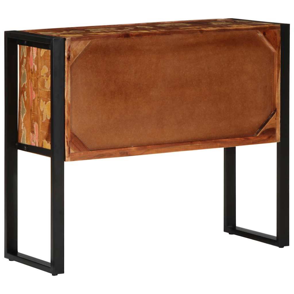 Armoire console multicolore 90x35x75cm bois massif récupération - Tables d’appoint