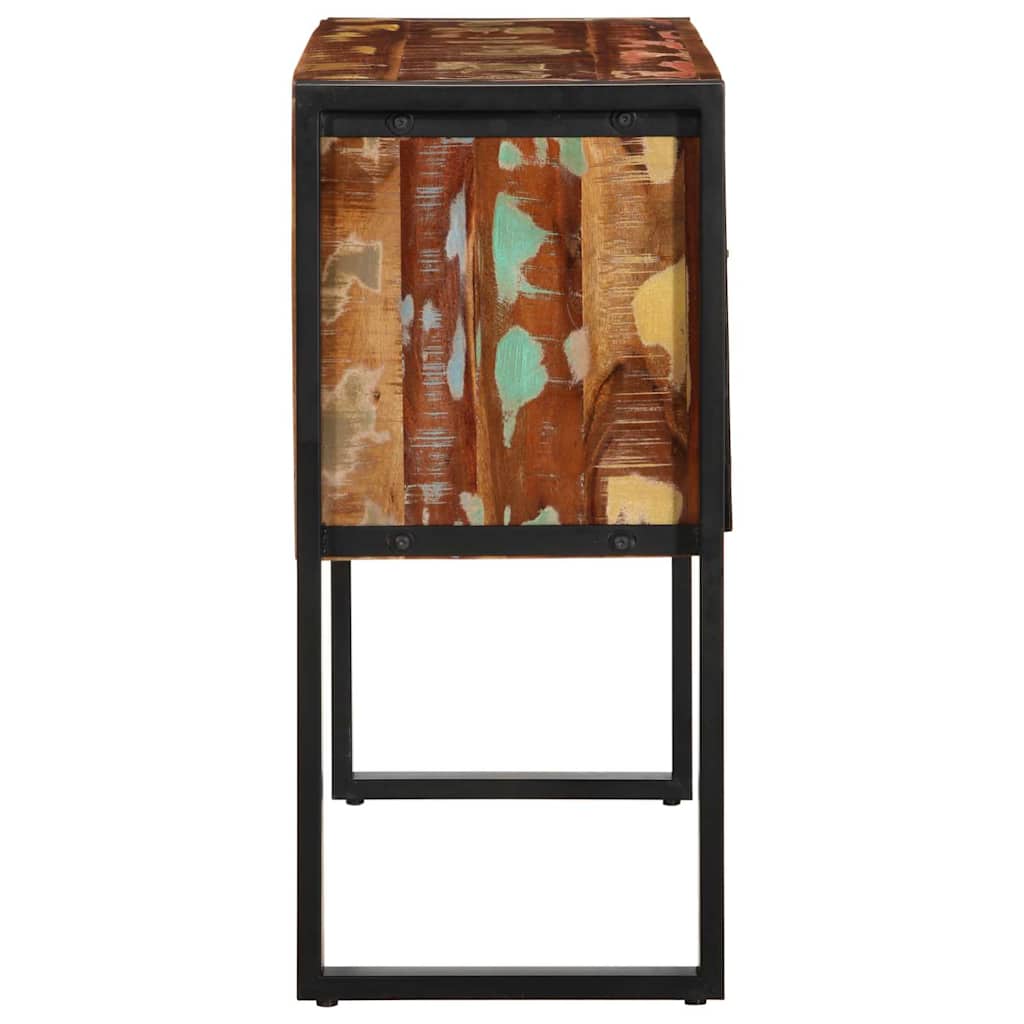 Armoire console multicolore 90x35x75cm bois massif récupération - Tables d’appoint