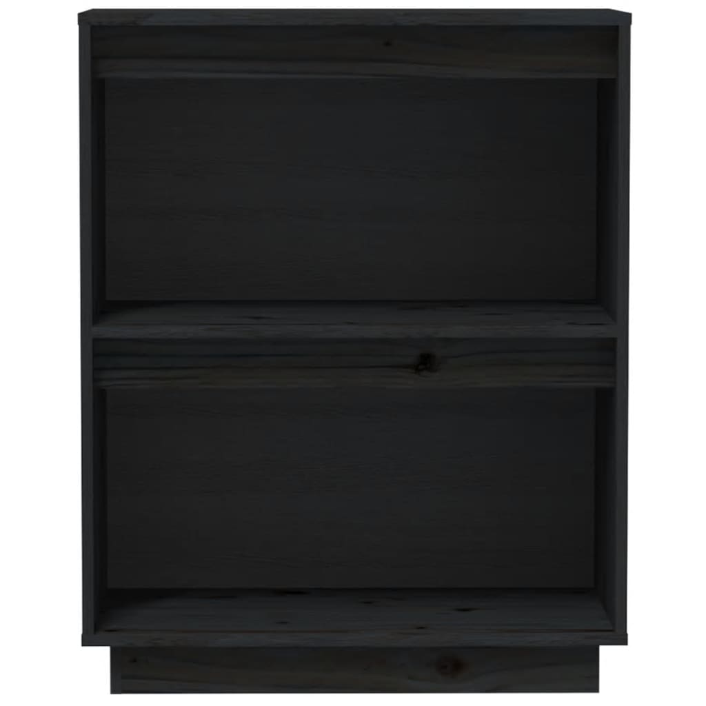 Armoire console Noir 60x34x75 cm Bois de pin solide - Buffets & bahuts