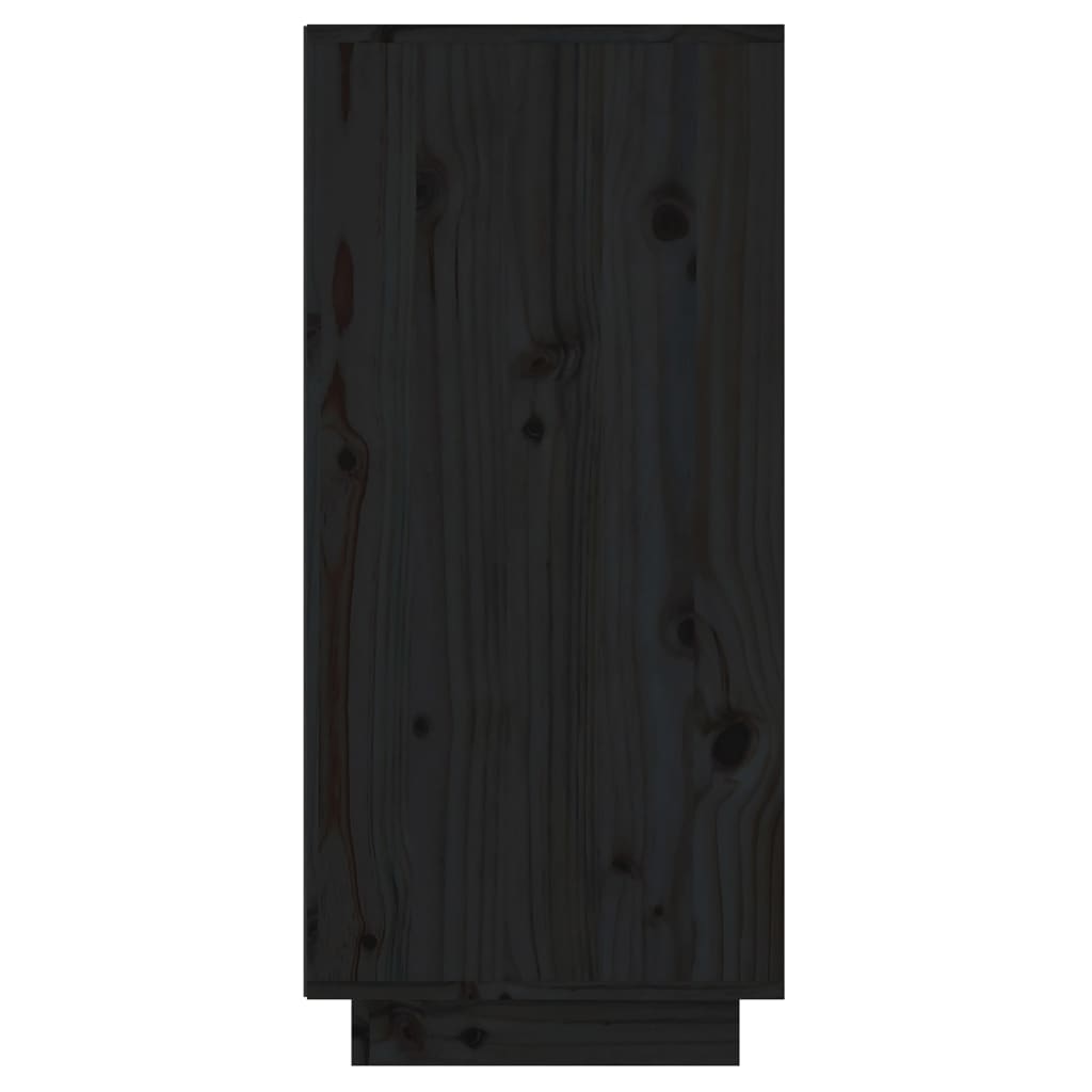 Armoire console Noir 60x34x75 cm Bois de pin solide - Buffets & bahuts