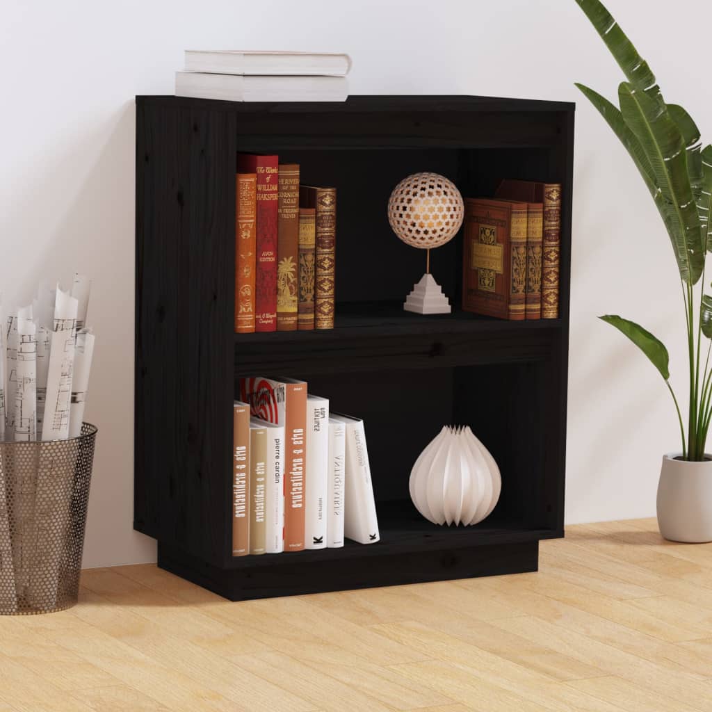 Armoire console Noir 60x34x75 cm Bois de pin solide - Buffets & bahuts