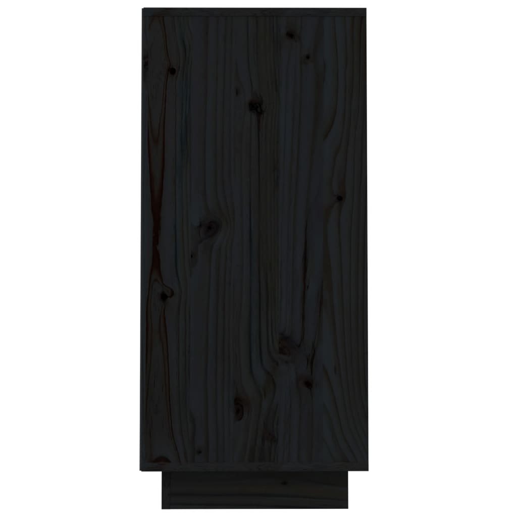Armoire console Noir 60x34x75 cm Bois de pin solide - Buffets & bahuts